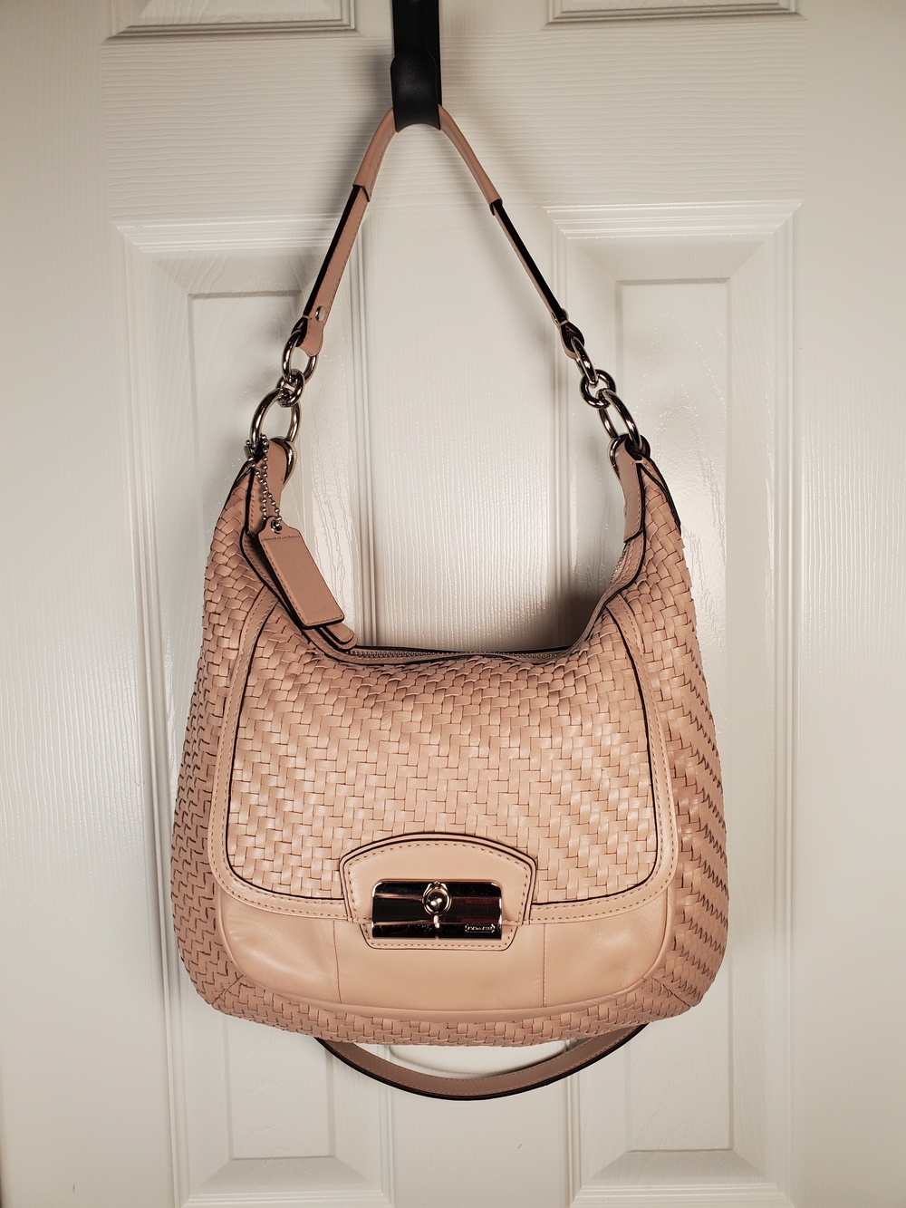 Coach - Kristin - Woven Leather - Hobo Bag Tuberose Pink L1169-19314